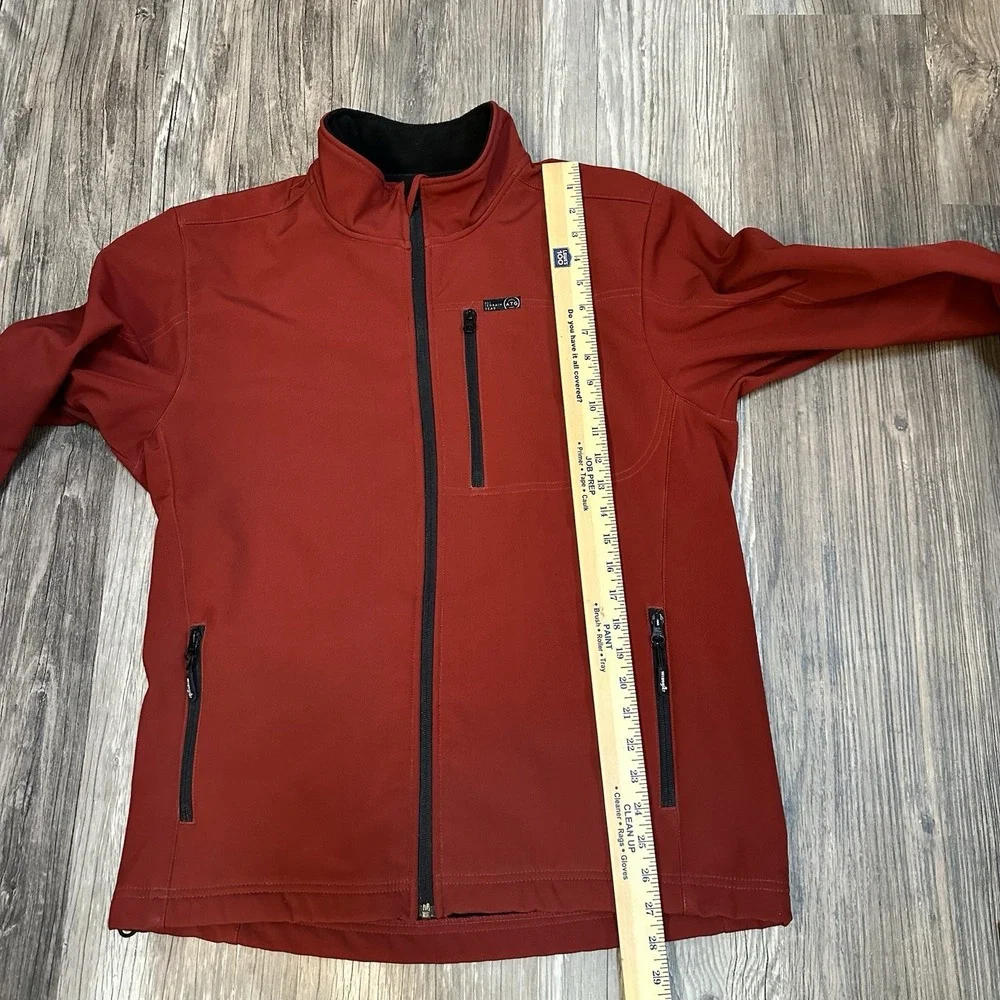 ATG by Wrangler Men's Trail Jacket Size Medium Red Black Trim‎ Zipper